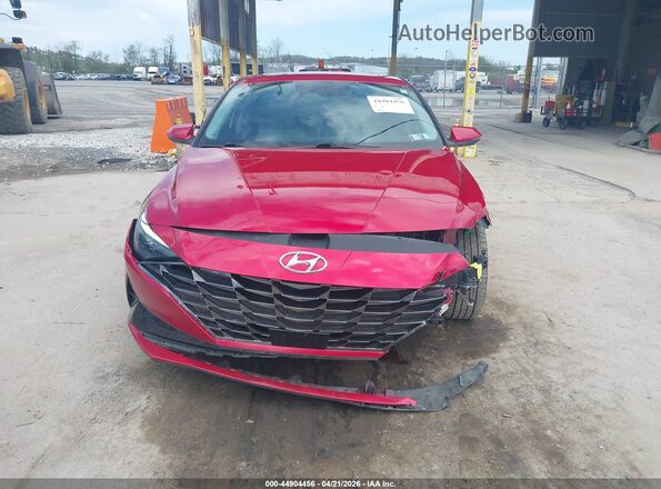 5NPLP4AG8MH040492 2021 HYUNDAI ELANTRA Красный Вид спереди