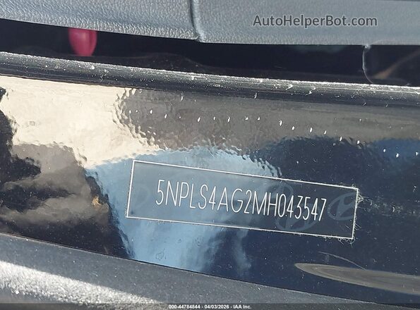 5NPLS4AG2MH043547 2021 HYUNDAI ELANTRA Черный Вид подкапотного пространства