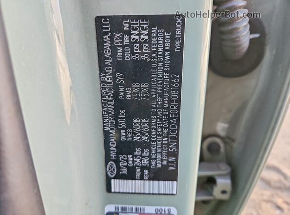 5NTJCDAE0RH081662 2024 HYUNDAI SANTA Green Widok komory silnika