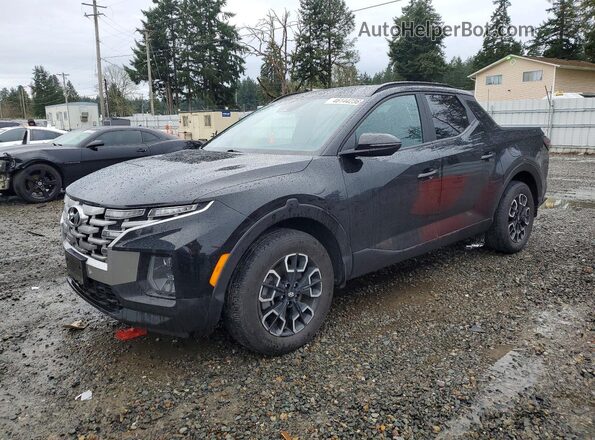 5NTJDDAFXNH011196 2022 HYUNDAI SANTA Black Առջևի ձախ երեք քառորդ տեսարան