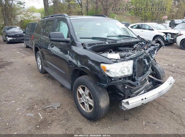 5TDBY5G10HS147828 2017 TOYOTA SEQUOIA Черный Передняя правая четверть
