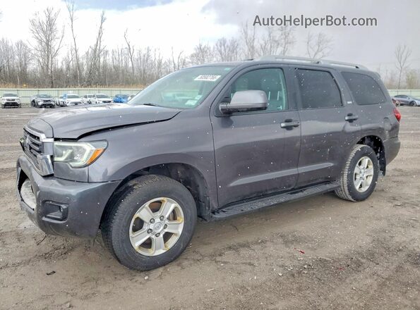 5TDBY5G13JS158117 2018 TOYOTA SEQUOIA Серый Передняя левая четверть