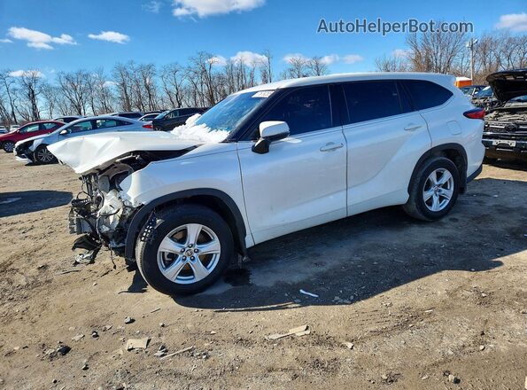 5TDBZRBH2LS521244 2020 TOYOTA HIGHLANDER Белый Передняя левая четверть