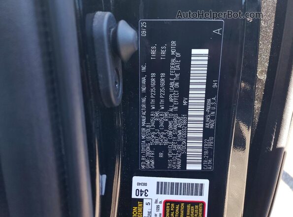5TDCSKFC6SS218691 2025 TOYOTA SIENNA Black Вид наклейки з VIN-кодом