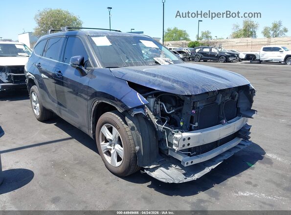 5TDCZRAH5LS017440 2020 TOYOTA HIGHLANDER Blue Przód prawy