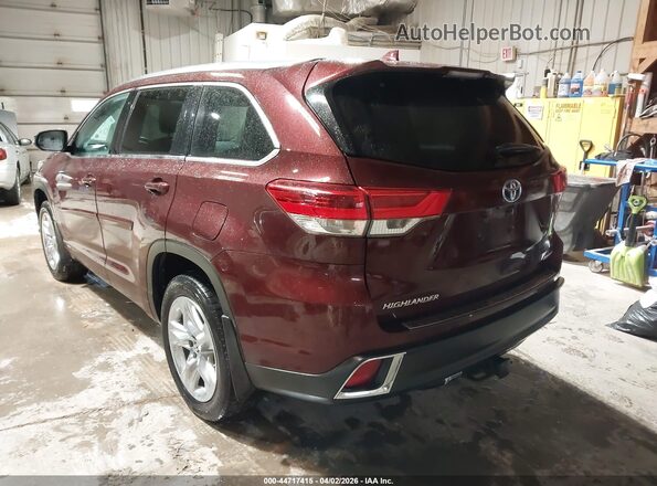 5TDDGRFH3JS048993 2018 TOYOTA LIMITED Red Rear left