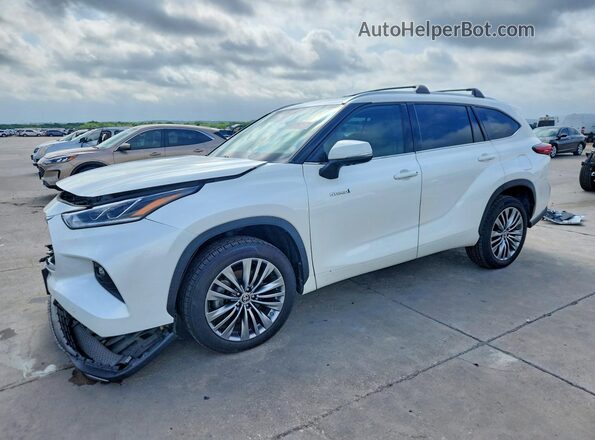 5TDFARAH7MS010351 2021 TOYOTA HIGHLANDER HYBRID Белый Передняя левая четверть