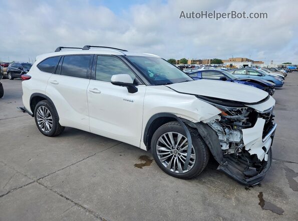 5TDFARAH7MS010351 2021 TOYOTA HIGHLANDER HYBRID Белый Передняя правая четверть