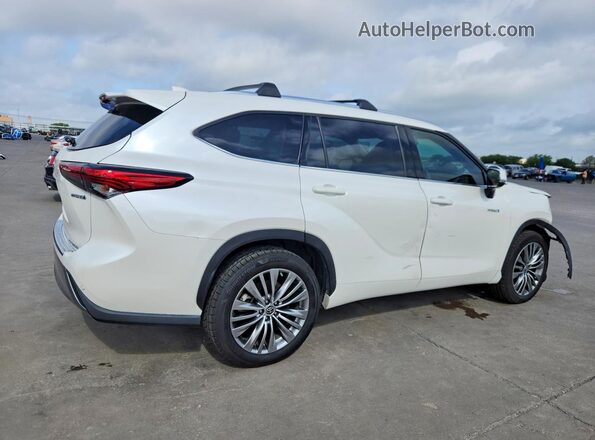 5TDFARAH7MS010351 2021 TOYOTA HIGHLANDER HYBRID Белый Задняя правая четверть