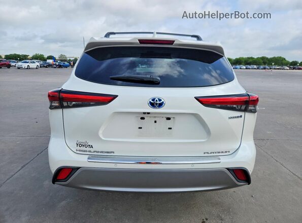 5TDFARAH7MS010351 2021 TOYOTA HIGHLANDER HYBRID Белый Вид сзади