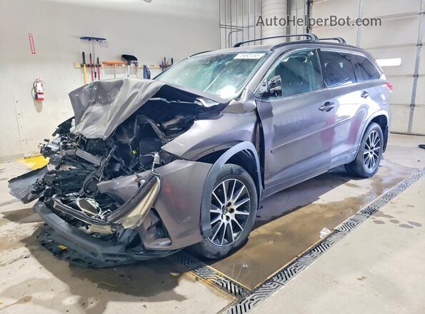 5TDJZRFH0HS375357 2017 TOYOTA HIGHLANDER Gray Vista tres cuartos delantera izquierda
