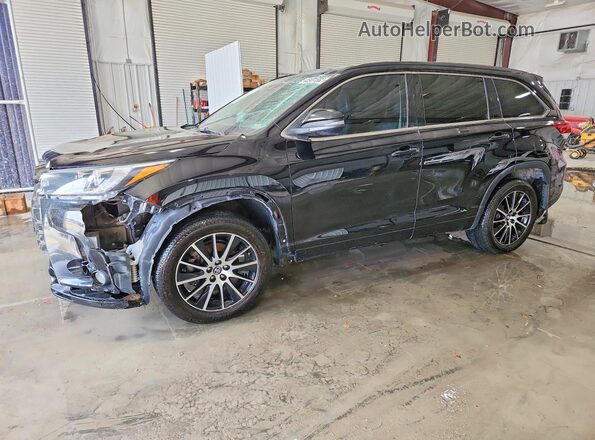5TDJZRFH9JS800371 2018 TOYOTA HIGHLANDER Black Vista tres cuartos delantera izquierda
