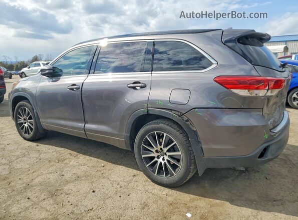 5TDJZRFHXJS559095 2018 TOYOTA HIGHLANDER Gray Задня ліва чверть