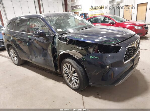 5TDKDRBH4SS578266 2025 TOYOTA HIGHLANDER Blue Przód prawy
