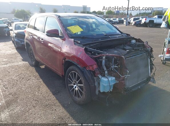 5TDKZRFH2JS548001 2018 TOYOTA HIGHLANDER Бордовый Панорамный вид салона 360°