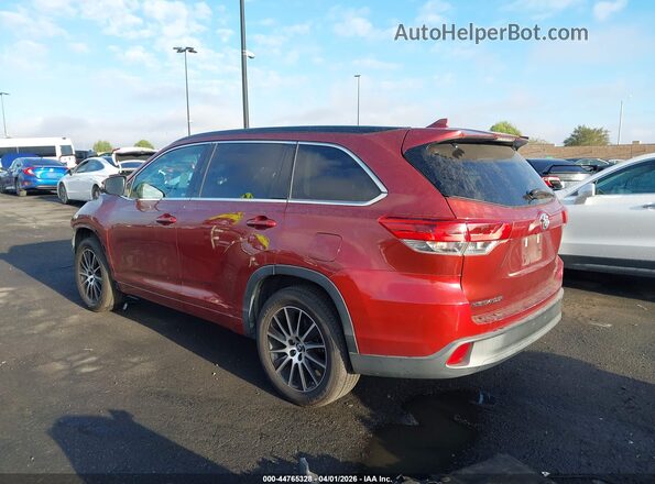 5TDKZRFH2JS548001 2018 TOYOTA HIGHLANDER Бордовый 
