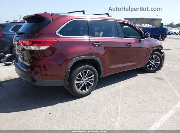 5TDKZRFH7JS285035 2018 TOYOTA LE Burgundy უკანა მარჯვენა