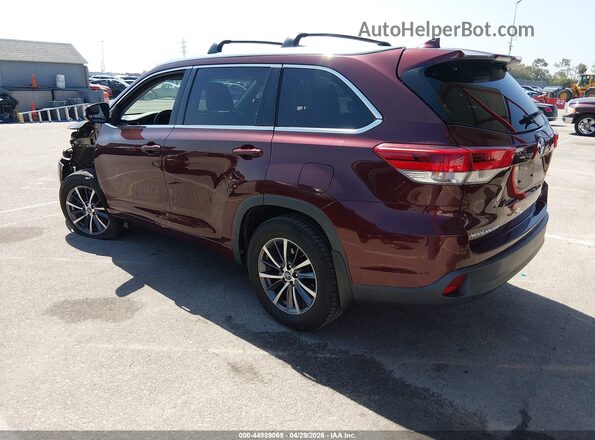 5TDKZRFH7JS285035 2018 TOYOTA LE Burgundy უკანა მარცხენა