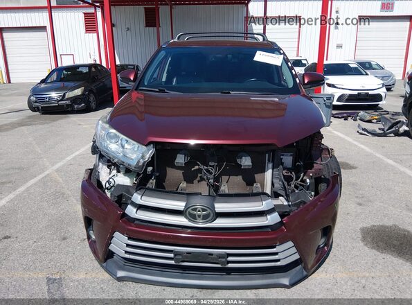 5TDKZRFH7JS285035 2018 TOYOTA LE Burgundy უკანა სალონის ხედი
