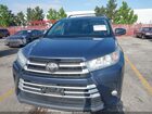 2018 Toyota Highlander Xle Blue vin: 5TDKZRFH8JS285237