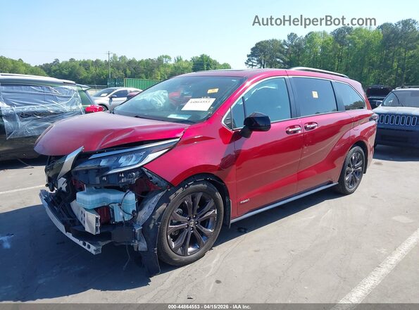 5TDXRKEC5MS016670 2021 TOYOTA SIENNA Красный Передняя левая четверть