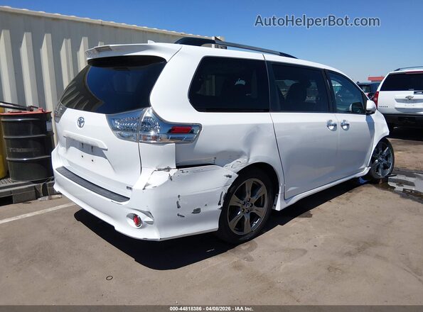 5TDXZ3DCXJS942341 2018 TOYOTA SIENNA White Tył prawy