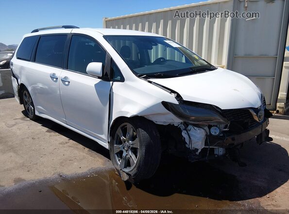 5TDXZ3DCXJS942341 2018 TOYOTA SIENNA White Przód prawy