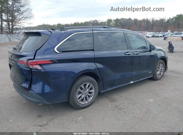 5TDYRKEC8MS059470 2021 TOYOTA LE Blue უკანა მარჯვენა
