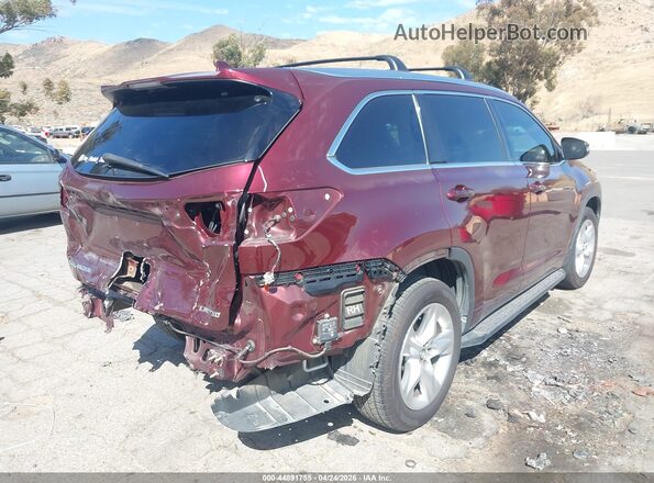 5TDYZRFH9JS248420 2018 TOYOTA LIMITED Burgundy Հետևի աջ