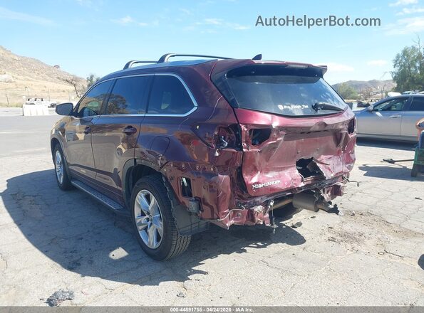 5TDYZRFH9JS248420 2018 TOYOTA LIMITED Burgundy Հետևի ձախ