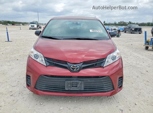 5TDZZ3DC5JS901978 2018 TOYOTA SIENNA Red Widok z przodu