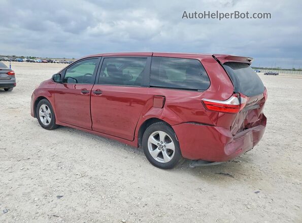 5TDZZ3DC5JS901978 2018 TOYOTA SIENNA Red Tył lewy