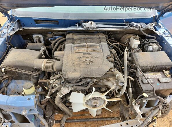 5TFEM5F17KX138152 2019 TOYOTA TUNDRA Синий Вид задней части салона