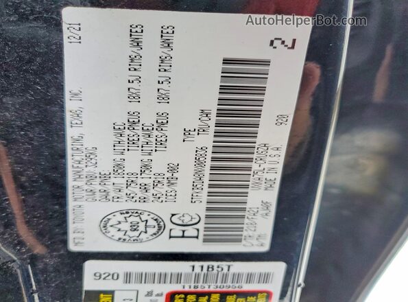 5TFKB5DA8NX005836 2022 TOYOTA LE Black Widok komory silnika