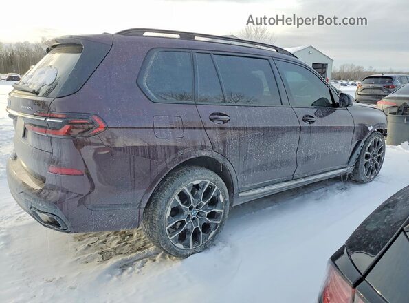 5UX23EM06P9R80586 2023 BMW X7 Темно-бордовый Задняя правая четверть