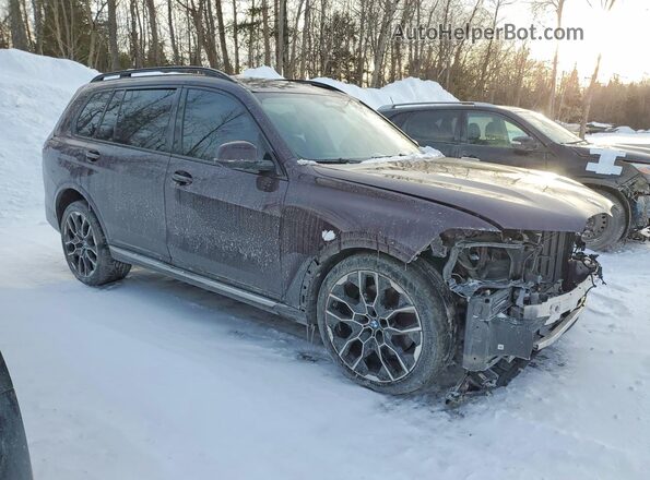 5UX23EM06P9R80586 2023 BMW X7 Темно-бордовый Передняя правая четверть