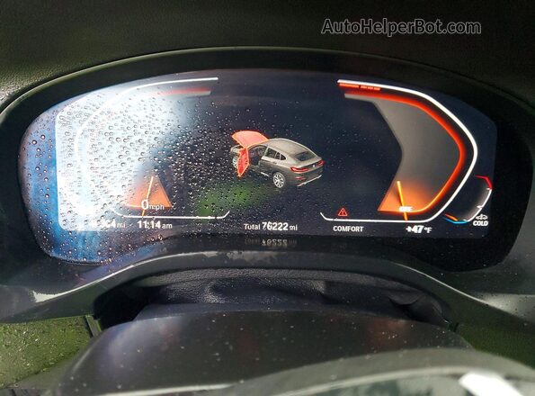 5UX2V1C03L9B63738 2020 BMW X4 Синий Вид щитка приборов
