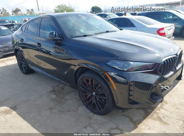 5UX33EX02S9X27273 2025 BMW X6 Черный Передняя правая четверть