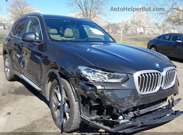 5UX43DP00P9R38753 2023 BMW X3 Gray წინა მარჯვენა