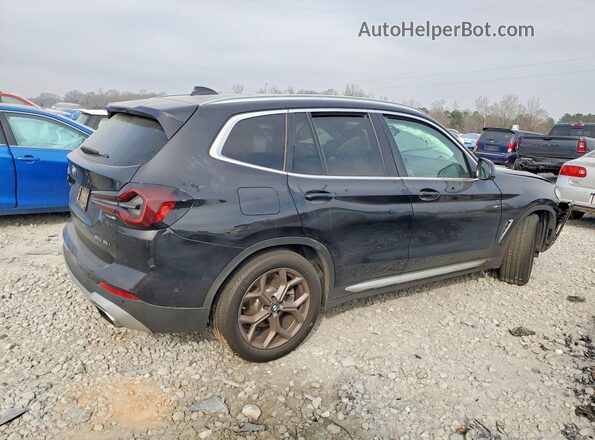 5UX43DP02N9J20003 2022 BMW X3 Black Задня права чверть