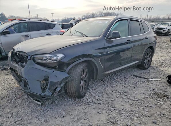 5UX43DP02N9J20003 2022 BMW X3 Black Передня ліва чверть