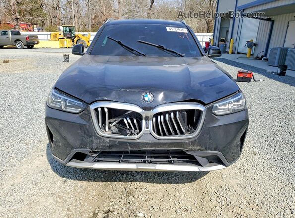 5UX43DP02N9L08925 2022 BMW X3 Black Вид спереду