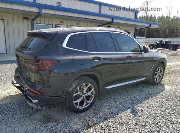 5UX43DP02N9L08925 2022 BMW X3 Black Задня права чверть