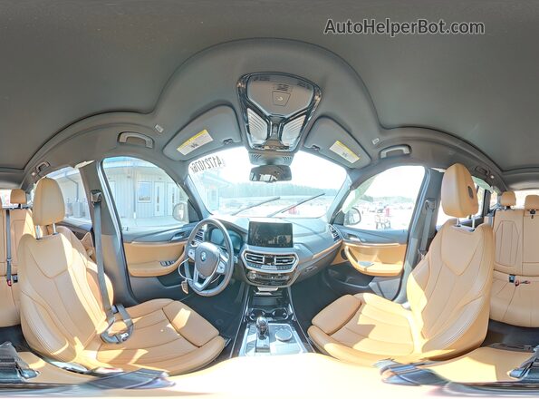 5UX43DP02N9L08925 2022 BMW X3 Black Панорамний вид салону 360°