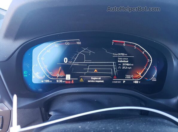 5UX43DP06R9U35635 2024 BMW X3 Черный Вид щитка приборов