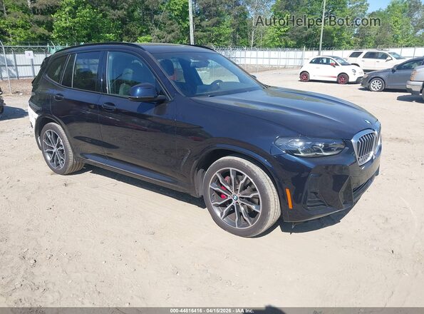 5UX43DP07N9N13947 2022 BMW X3 Black Передня права чверть