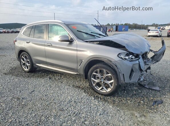 5UX53DP00R9T76487 2024 BMW X3 Silver Передня права чверть