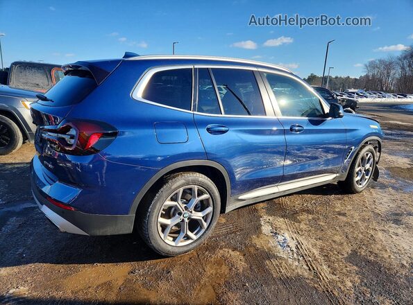 5UX53DP07N9M98757 2022 BMW X3 Blue უკანა მარჯვენა