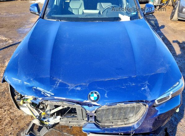 5UX53DP07N9M98757 2022 BMW X3 Blue ძრავის განყოფილების ხედი