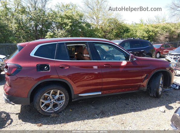 5UX53DP08N9L07783 2022 BMW X3 Красный Панорамный вид салона 360°